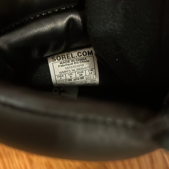 NWT Sorel Slimpack lll Waterproof Hiker Boot Black size 7 - Picture 12 of 14